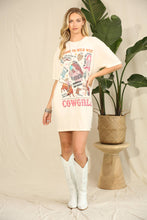 AV1202-SANDRA WESTERN COWGIRLS GRAPHIC T-SHIRT DRESS