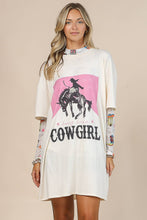 AV1202-CARLA WESTERN COWGIRL GRAPHIC T-SHIRT DRESS