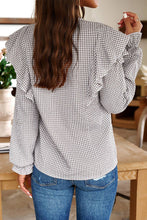 Plaid Ruffle Long Sleeve Shirt