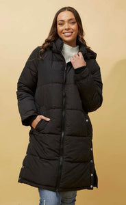 Puffer Jacket - Long - Black