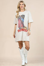 AV1202-GINA AMERICAN RODEO GRAPHIC T-SHIRT DRESS