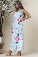 AV1039-CAMERON TRIBAL PRINT STRAP MAXI DRESS