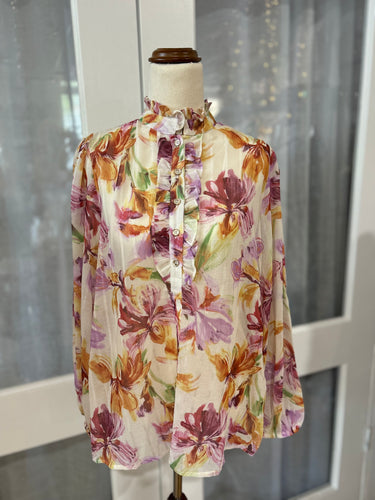 Floral Ruffle Blouse