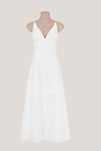 Embroidered White Lace Maxi Dress