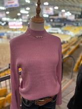 POLO NECK RIBBED KNIT - High Neck - Barbie Pink