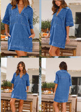 Casual Denim Shirt Dress