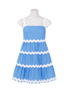 Seaside Waves Tiered Dress