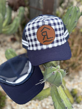 Rustic lace Cap gingham- Navy