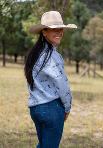 RURAL OUTBACK LINEN SHIRT - SKY BLUE