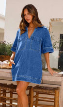 Casual Denim Shirt Dress