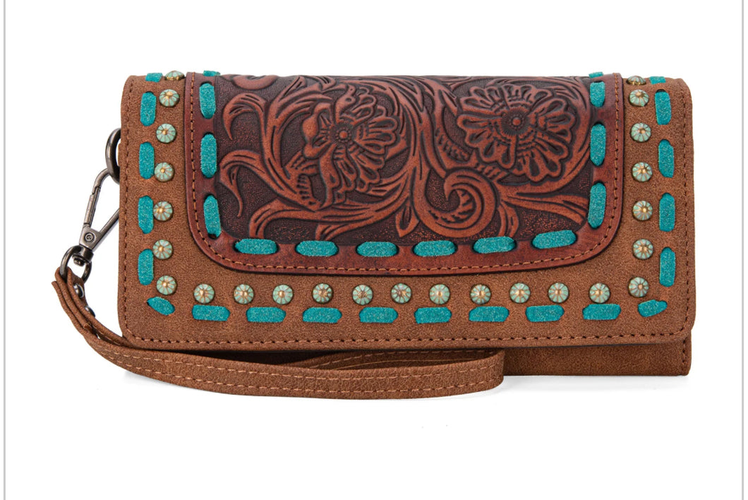 Trinity Ranch Floral Tooled Collection Wallet