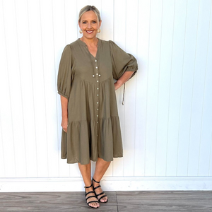 Lexi Summer Dress in Olive