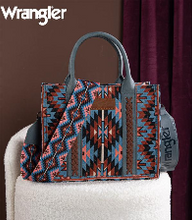 Wrangler Southwestern Canvas Tote - blue