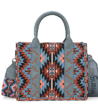 Wrangler Southwestern Canvas Tote - blue