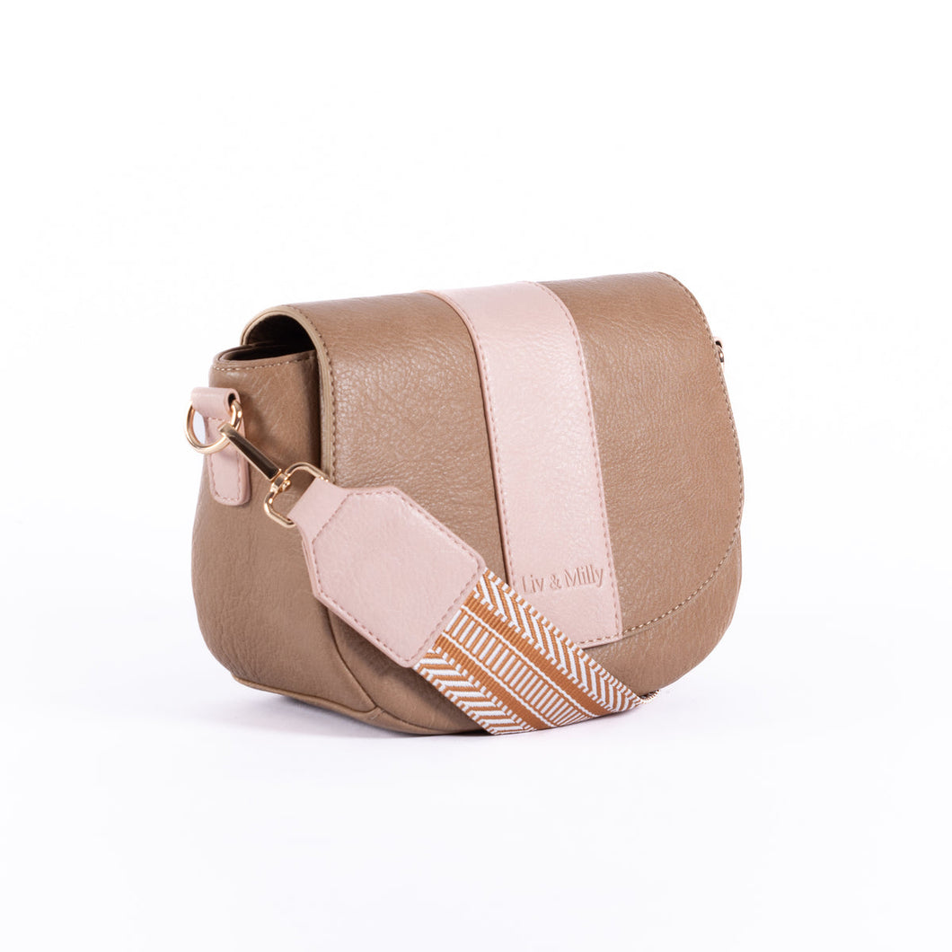 Lizzie - Caramel & Pastel Pink