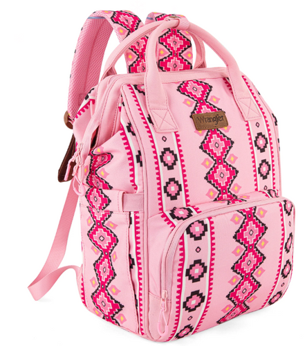 Wrangler Aztec Callie Nappy Back Pack - Pink