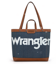 Wrangler Logo Canvas Top Handle Tote/Shoulder Bag - Navy