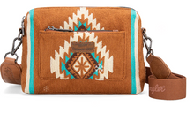 Wrangler Southwestern Knitted Mini Crossbody/Wallet - Brown