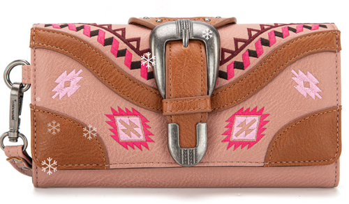 Montana West Buckle Collection Wallet - Pink