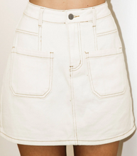 High Rise Fit Mini Skirt - Sand