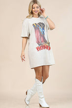 AV1202-GINA AMERICAN RODEO GRAPHIC T-SHIRT DRESS