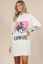 AV1202-CARLA WESTERN COWGIRL GRAPHIC T-SHIRT DRESS