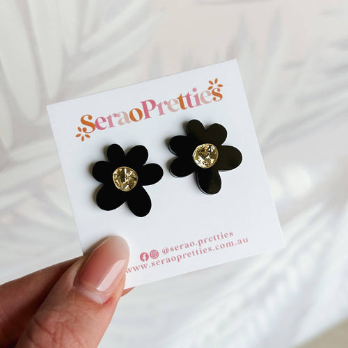 Black Sophia Studs