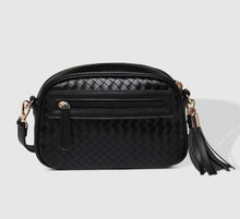 Jacinta - Woven Crossbody Bag - Black