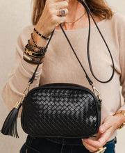 Jacinta - Woven Crossbody Bag - Black