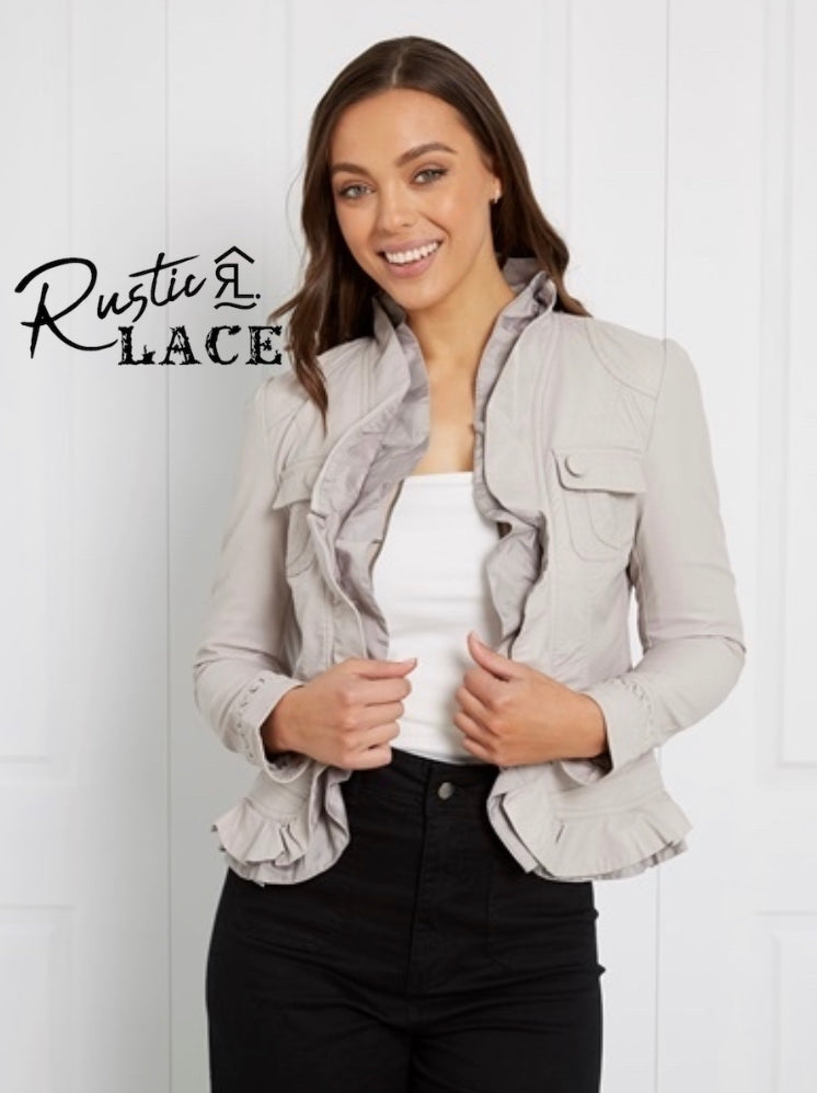 Grey frill clearance jacket